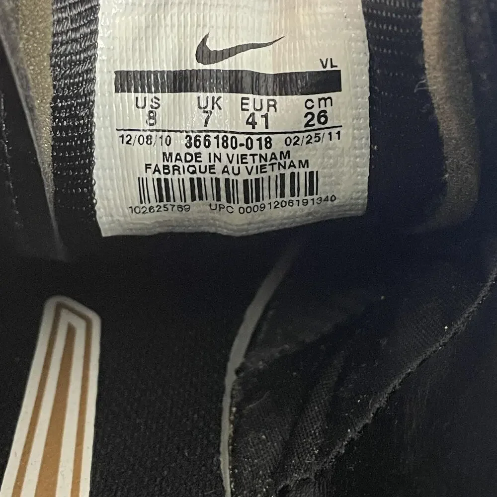 Nike Tiempo Legend III Soccer Shoes Mens Size 8 Black White Gold Firm Ground - Picture 14 of 14